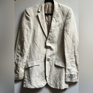 Vroom & Dreesmann Linen Rayon Blend 2 button blazer jacket Sz 36/ M